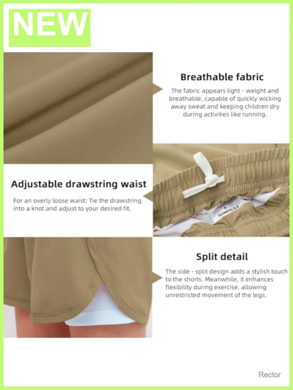 Girls 2-in-1 Swim Shorts Quick Dry Compression Liner Boardshorts